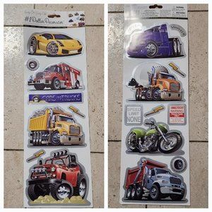 Wall Decals - Trucks - Cars - Motorcycles - Kids Room - Decor‎